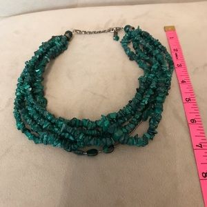 Nature multiplayer semi precious stone necklace